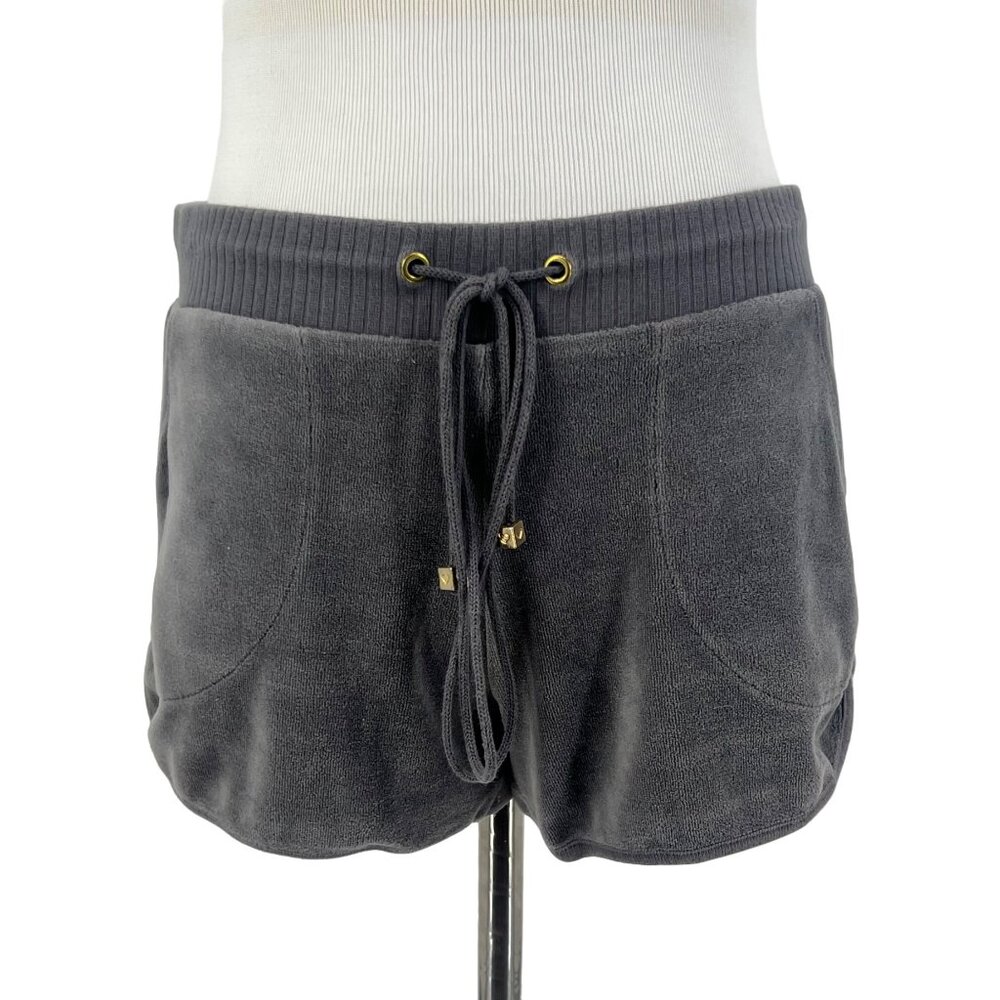 VTG Victorias Secret Set Gray Velour Sweater Shorts Sequin Tank Set| Y2K McBling - Picture 7 of 16